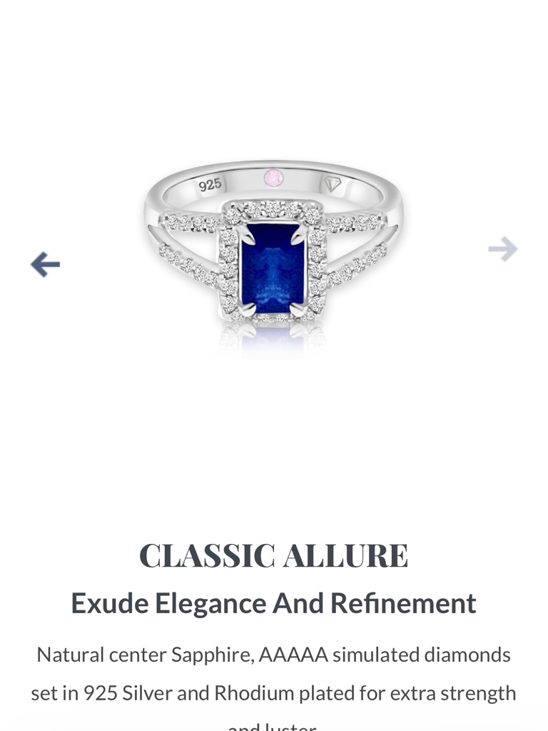 Classic Allure Blue Sapphire Halo Ring In Sterling Silver